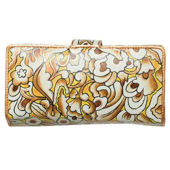 Gilded Season Painted Leather Wallet - Picture 4 of 4